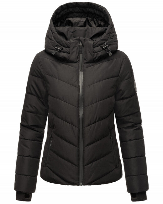 Marikoo SAMUIAA damen-winterjacke mit kapuze, schwarz
