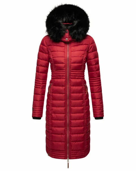 Navahoo UMAY damen Steppmantel, Blood Red