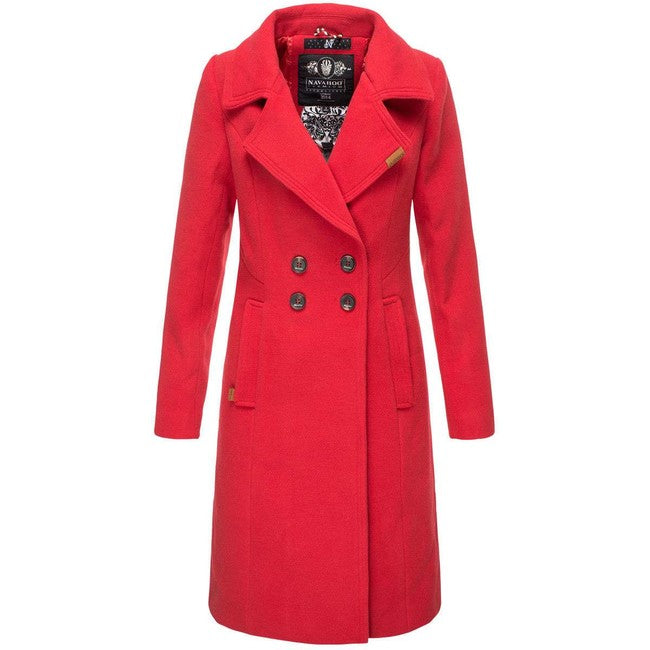 Navahoo WOOLY damen Wintermantel, Rot