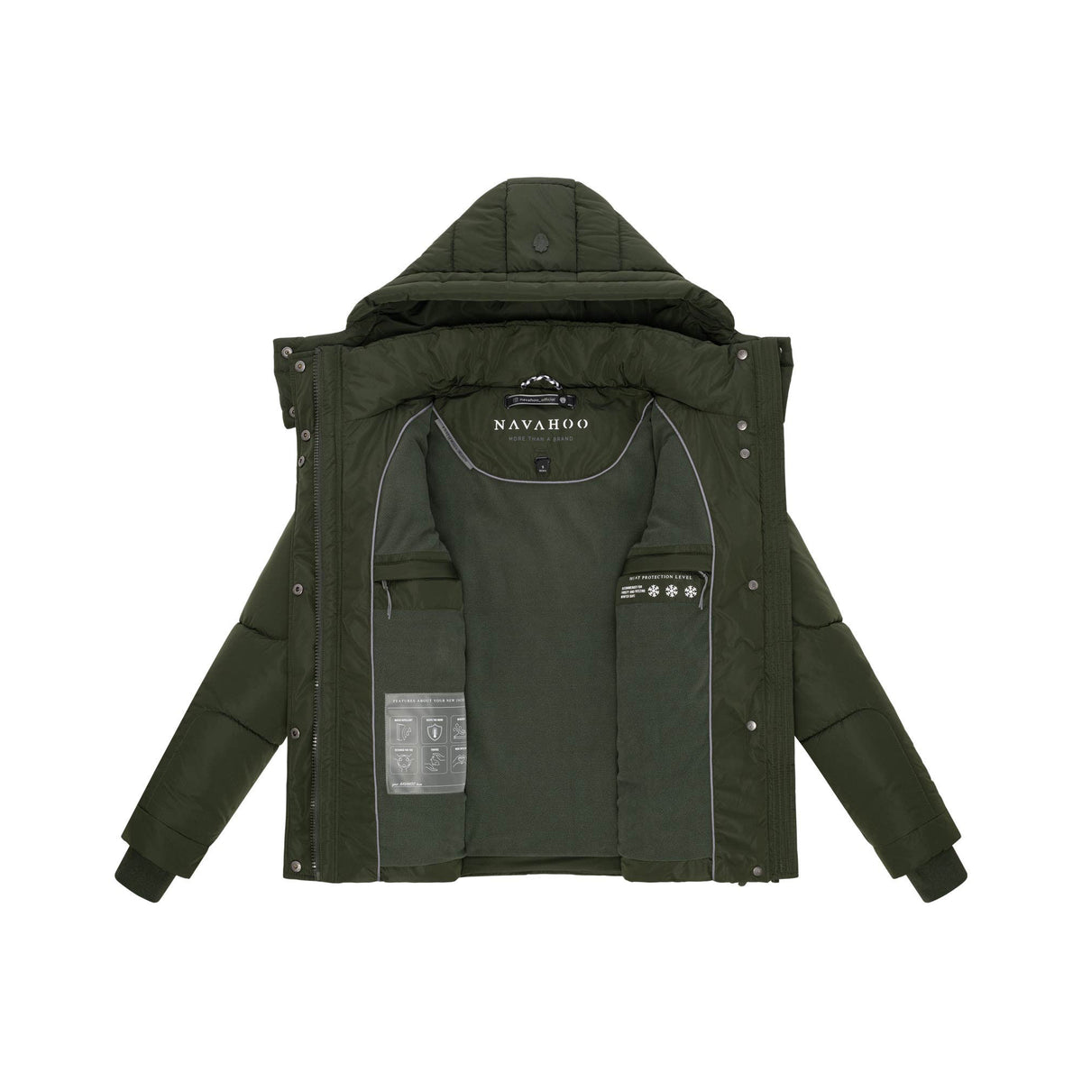 Navahoo Zauberlicht 14 dámska prešívaná bunda, dark olive