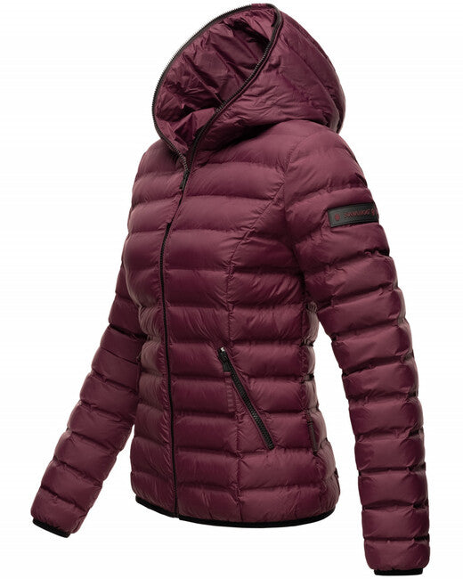 Navahoo NEEVIA damen Übergangsjacke mit Kapuze, weinrot