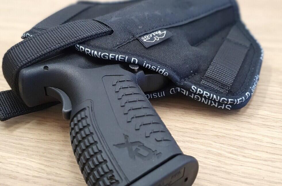 Falco Sig Sauer P232 380 atmungsaktives Nylon IWB Holster zum verdeckten Tragen, schwarz rechts