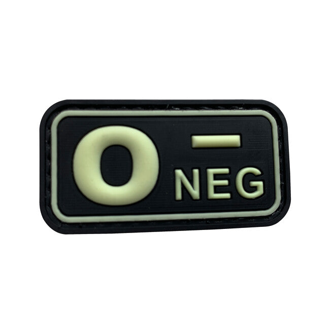 WARAGOD O NEG PVC Aufnäher Glow in the Dark