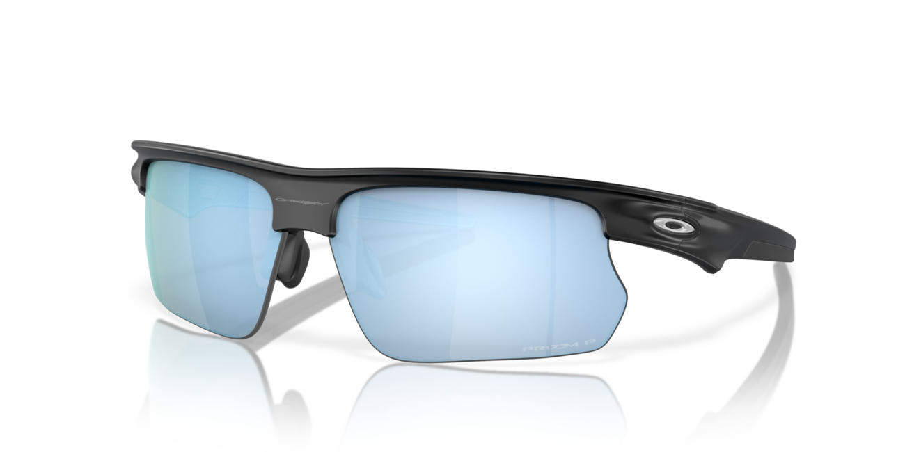 Oakley BISPHAERA Sonnenbrille mit Rahmen Matte Black und mit Dias Prizm Deep Water Polarized 68