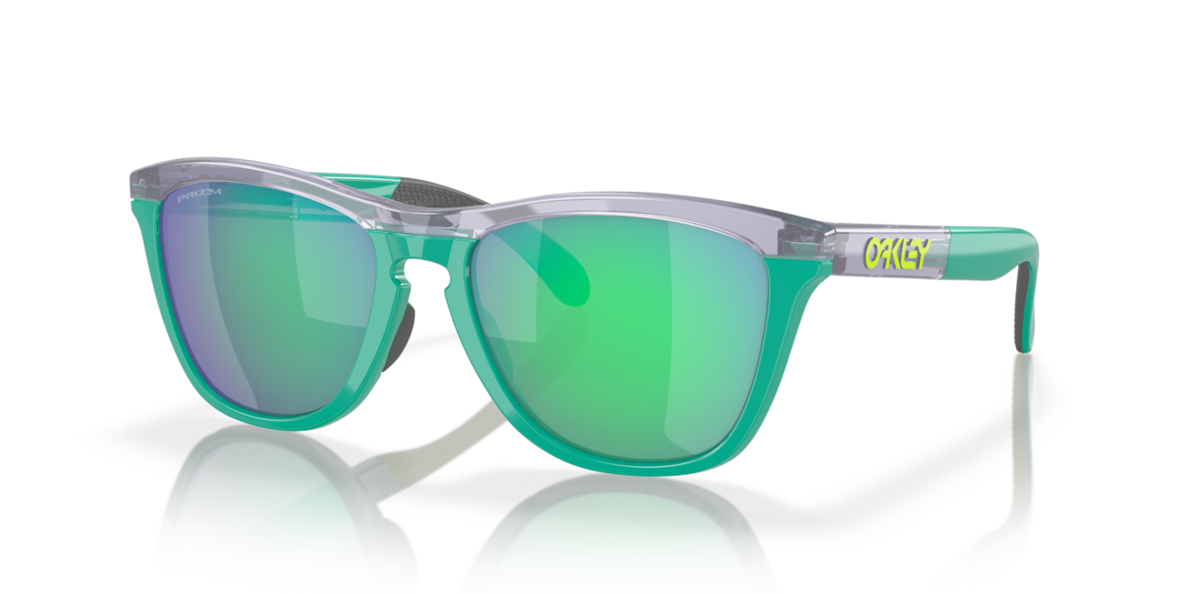 Oakley FROGSKINS RANGE Sonnenbrille mit Rahmen Trans Lilac/Celeste und mit Dias Prizm Jade 55