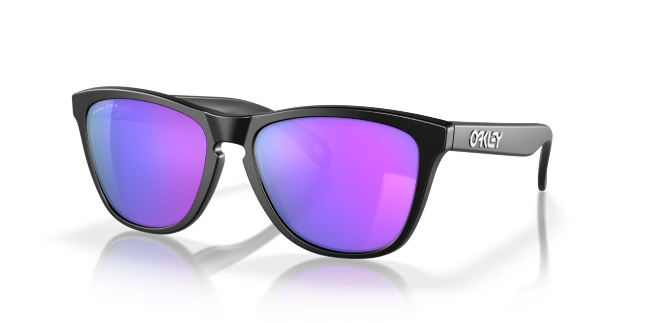 Oakley FROGSKINS Sonnenbrille mit Rahmen Matte Black und mit Dias Prizm Violet 55