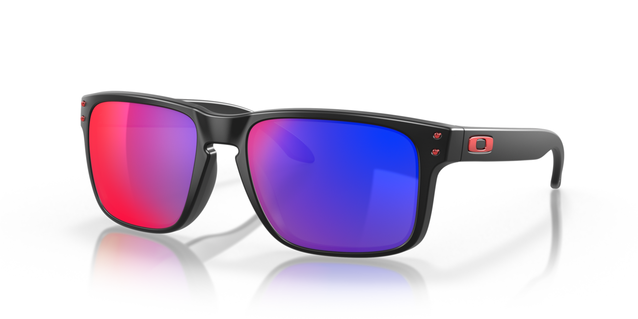 Oakley HOLBROOK mit rahmen matte black und mit dias positive red iridium 57