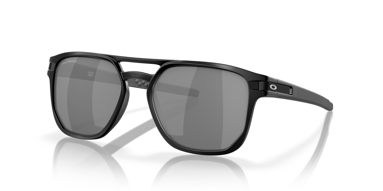 Oakley Latch Beta Sonnenbrille mit Rahmen Matte Black und mit Dias Prizm Black Polarized 54