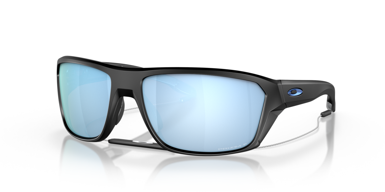 Oakley SPLIT SHOT Sonnenbrille mit Rahmen Matte Black und mit Dias Prizm Deep Water Polar 64