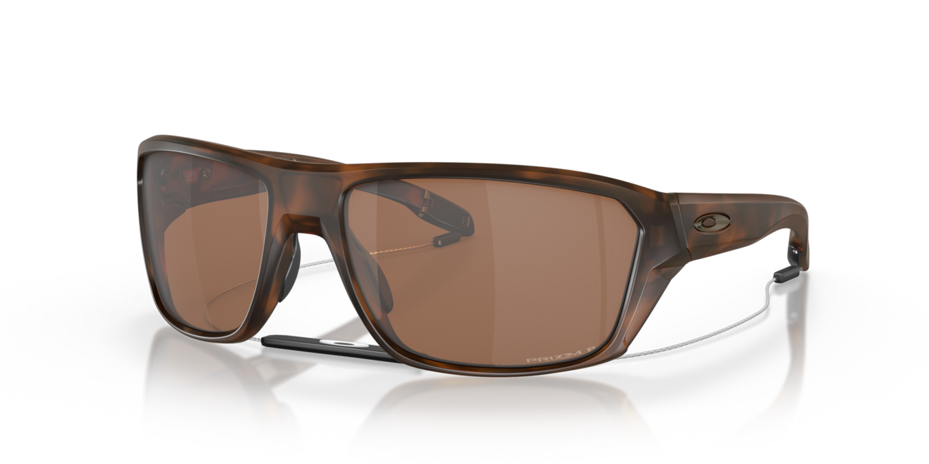 Oakley SPLIT SHOT Sonnenbrille mit Rahmen Matte Brown Tortoise und mit Dias Prizm Tungsten Polarized 64