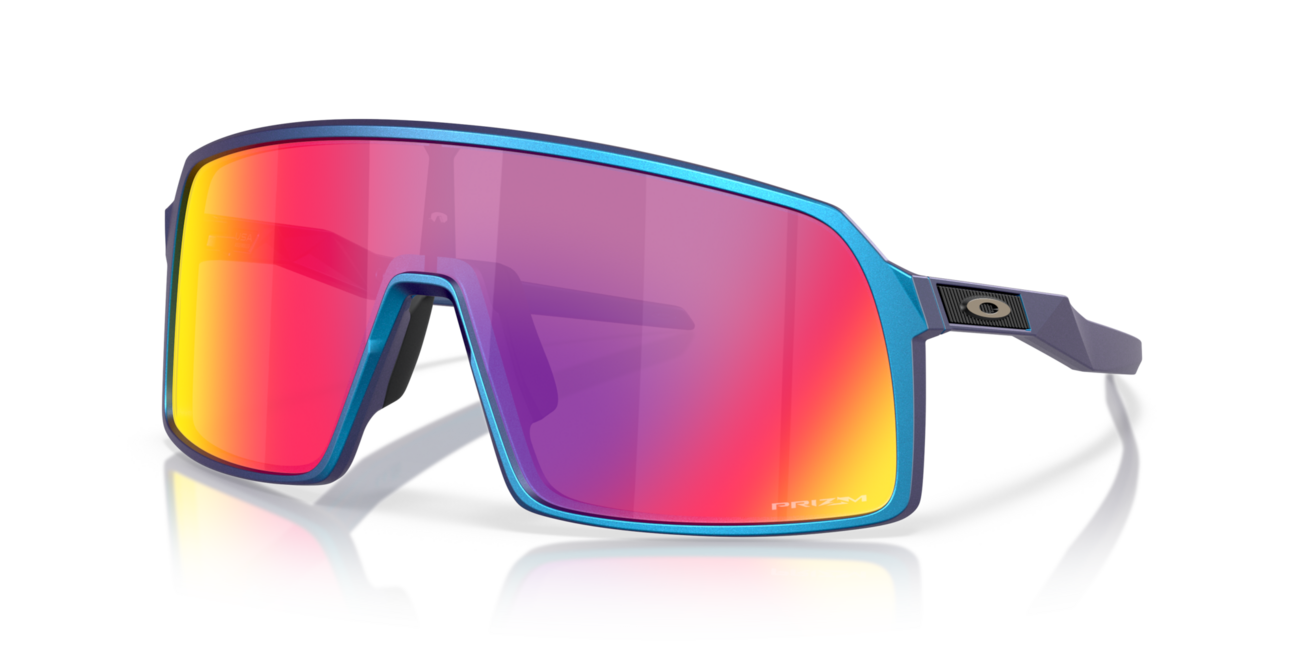 Oakley SUTRO Sonnenbrille mit Rahmen Matte Cyan/Blue Colorshift und mit Dias Prizm Road , Steel