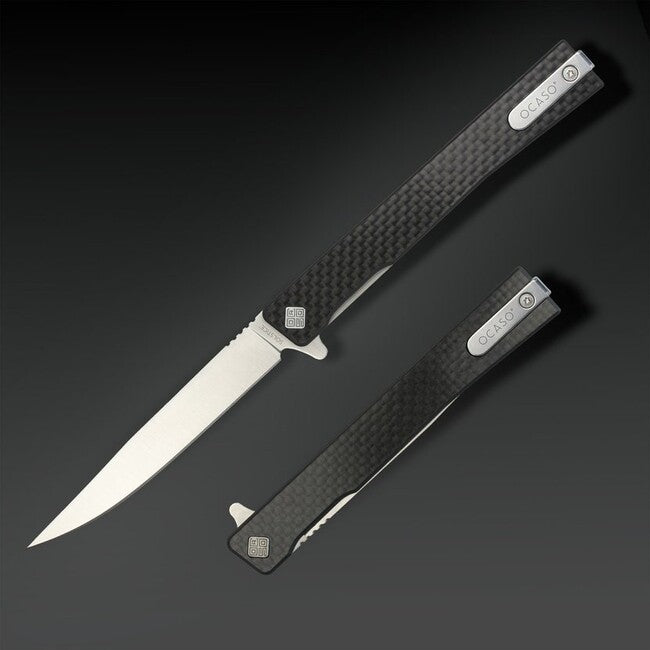OCASO Solstice Carbon Fiber + Satin / Gerade Schließmesser