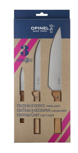 Opinel Classic Trio Paralléle Küchenmesser-Set, 3 St