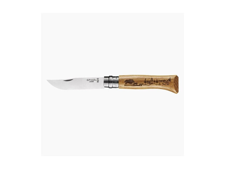Opinel VRI N°08 Inox Animalia 2019 Klappmesser mit Wildschweinmotiv