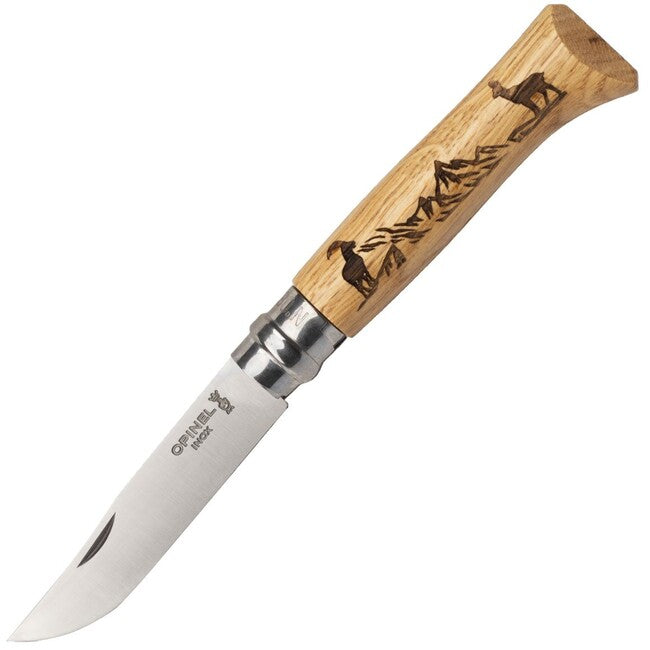 Opinel VRI N°08 Inox Animalia 2019 Klappmesser mit Gämsenmotiv