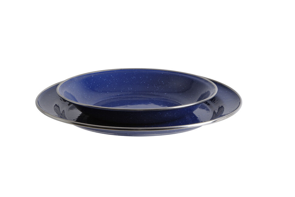 Origin Outdoors Emaille Teller modrig 26 cm flach