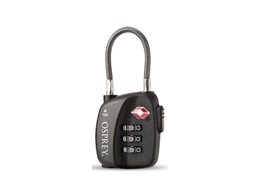 OSPREY TSA 3 DIAL CABLE LOCK, schwarz