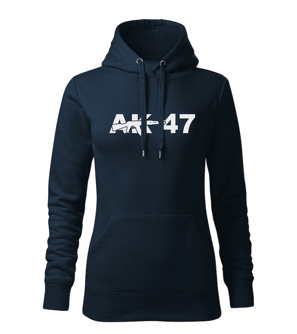 DRAGOWA damensweatshirt mit Kapuze ak47, dunkelblau 320g/m2