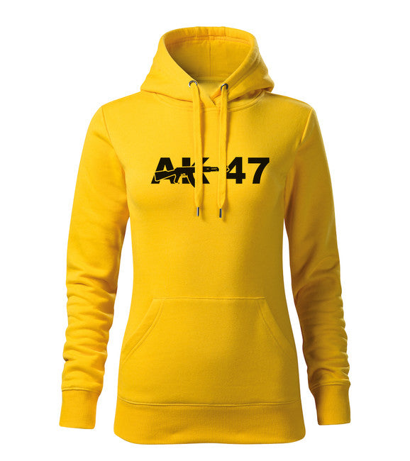 DRAGOWA damensweatshirt mit Kapuze ak47, gelb 320g/m2