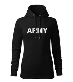 DRAGOWA Damen-Kapuzenpullover army 320 g/m², schwarz