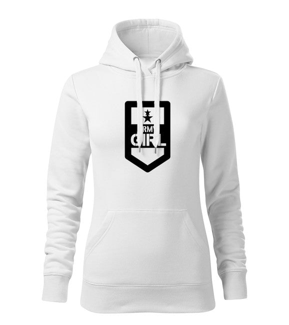 DRAGOWA dámska mikina s kapucňou army girl