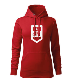 DRAGOWA Damen-Kapuzenpullover army girl 320 g/m², rot