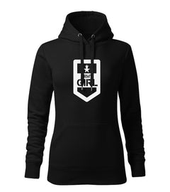 DRAGOWA Damen-Kapuzenpullover army girl 320 g/m², schwarz