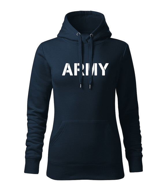 DRAGOWA damensweatshirt mit Kapuze army, dunkelblau 320g/m2
