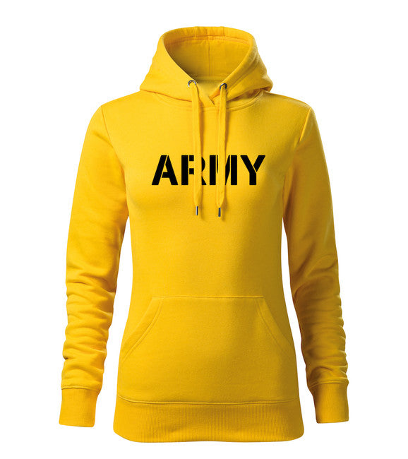 DRAGOWA damensweatshirt mit Kapuze army, gelb 320g/m2