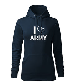 DRAGOWA I Damen love army Kapuzenpullover 320 g/m², dunkelblau
