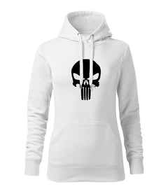DRAGOWA Damen-Kapuzenpullover Punisher 320 g/m², weiß