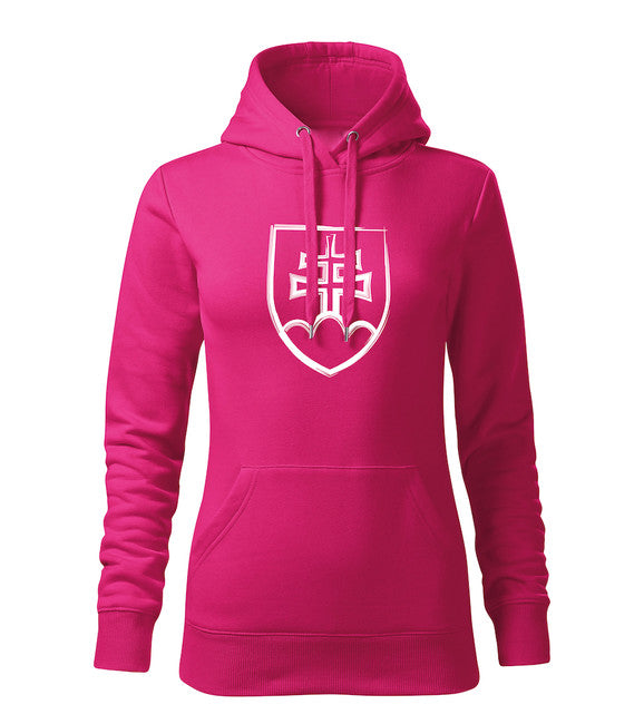 DRAGOWA damenhoodie 320 g/m² Slowakisches Symbol Rosa