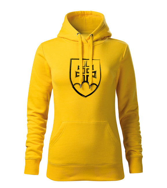 DRAGOWA damenhoodie 320 g/m² Slowakisches Symbol Gelb