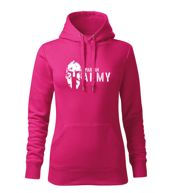 DRAGOWA damensweatshirt mit Kapuze spartan army, rosa 320g/m2