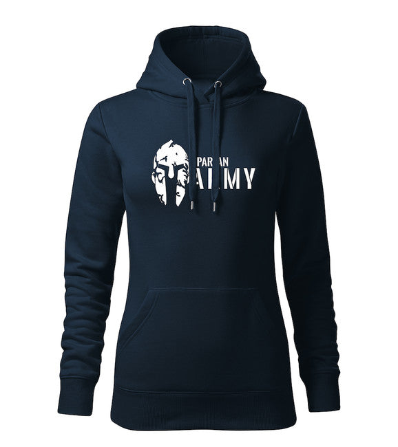 DRAGOWA damensweatshirt mit Kapuze spartan army, dunkelblau 320g/m2