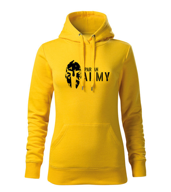 DRAGOWA damensweatshirt mit Kapuze spartan army, gelb 320g/m2