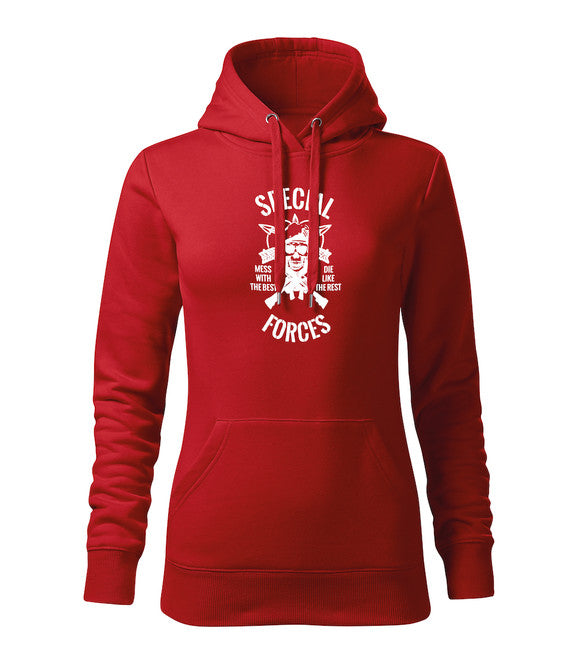 DRAGOWA damensweatshirt mit Kapuze special forces, rot 320g/m2