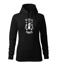 DRAGOWA Damen-Kapuzenpullover special forces 320 g/m², schwarz