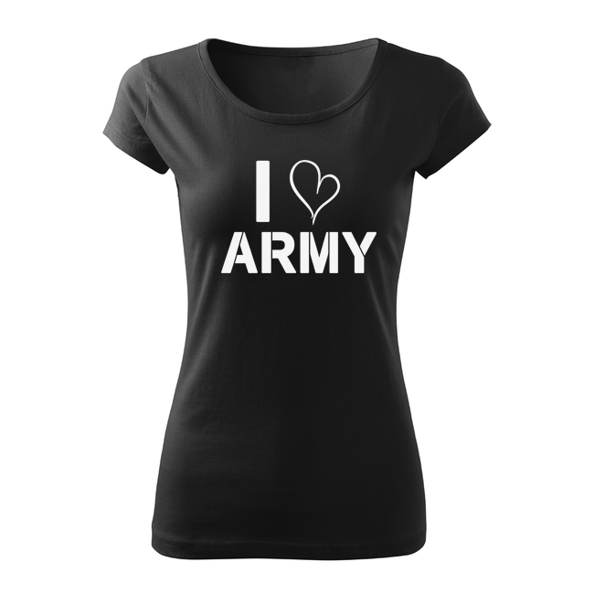 DRAGOWA dámske krátke tričko i love army