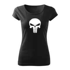 DRAGOWA Damen-Kurzarm-T-Shirt Punisher 150 g/m², schwarz
