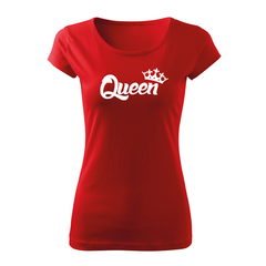 DRAGOWA Damen-Kurzarm-T-Shirt queen 150 g/m², rot