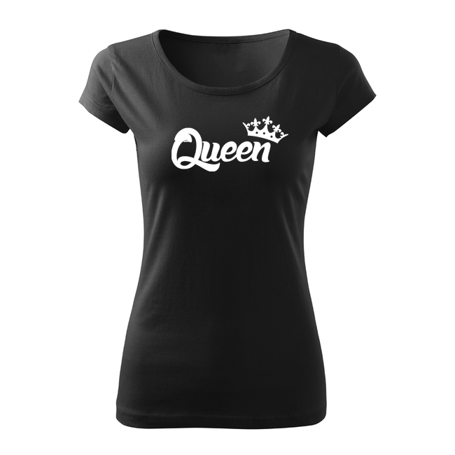 DRAGOWA damen Kurzshirt queen, schwarz 150g/m2