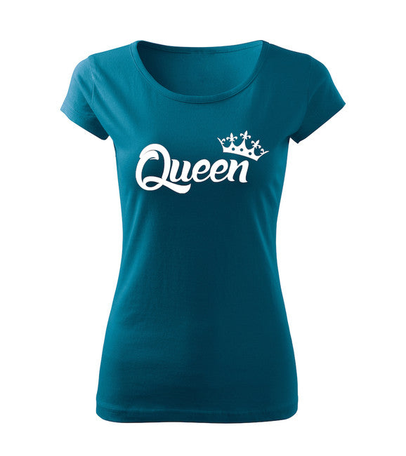 DRAGOWA damen Kurzshirt queen, petrol blue 150g/m2