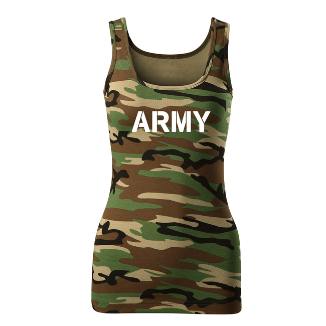 DRAGOWA damen-Top army, Camouflage 180g/m2