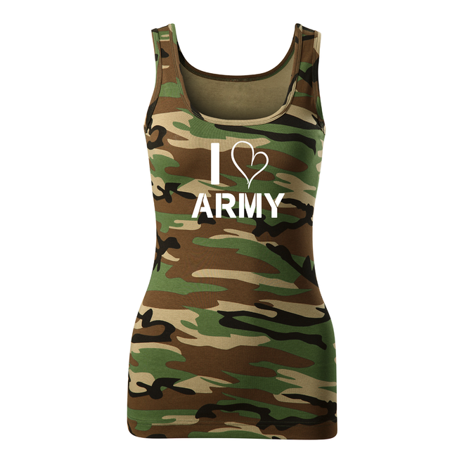 DRAGOWA dámske tielko i love army