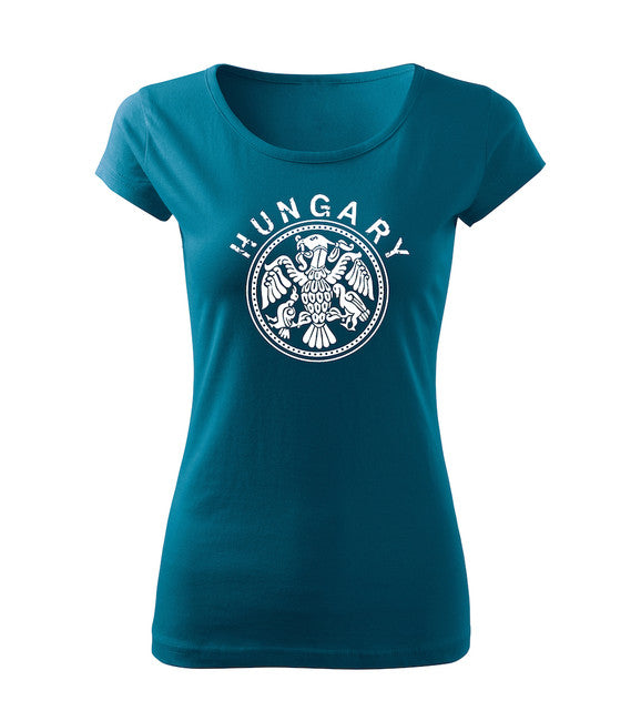 DRAGOWA damen T-shirt Hungary 150 g/m² Petrol Blue