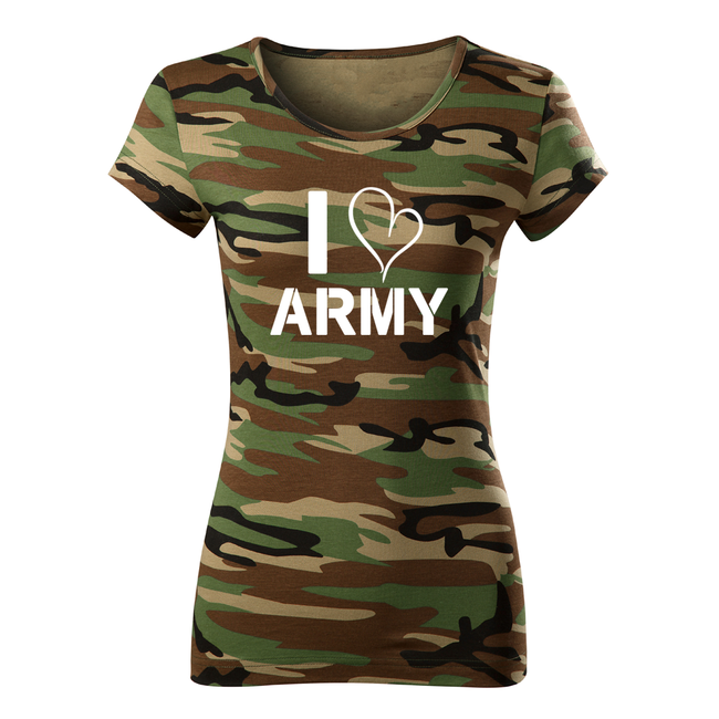 DRAGOWA dámske tričko i love army