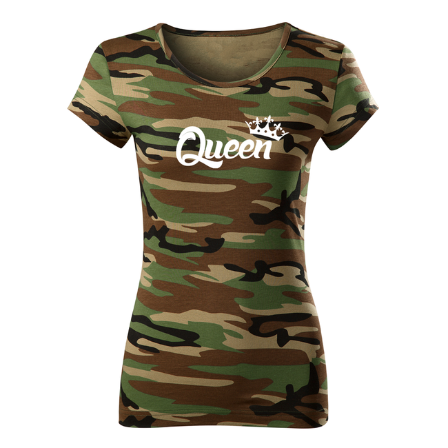DRAGOWA damen Kurzshirt queen, camouflage 150g/m2