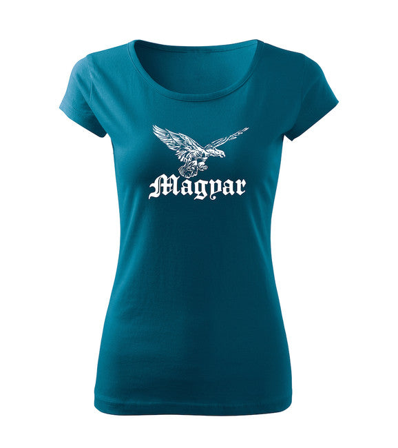 DRAGOWA damen T-shirt 150 g/m² Vogel Turul Petrol Blue