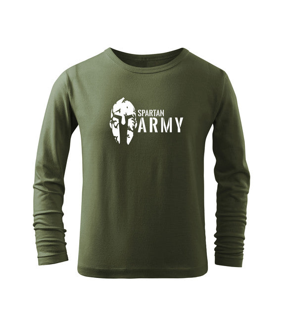 DRAGOWA kinder Langarmshirt Spartan army, olivgrün